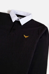Full Rugby Polo Shirt - Black